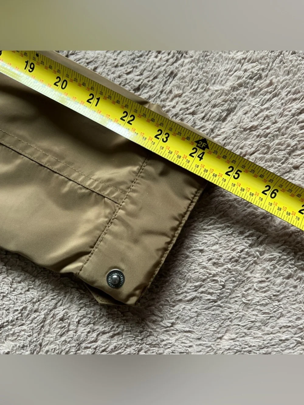 Cole Haan Khaki Packable Jacket Utility Preppy Minimalist Old Money Capsule Sz S